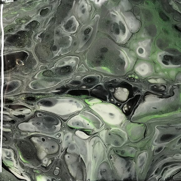 NWOT Fluid Art Abstract Painting, Acrylic Pour Art - Picture 2 of 12